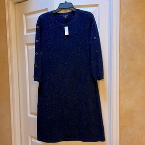 Talbots Navy Sweater Dress - NWT Size L